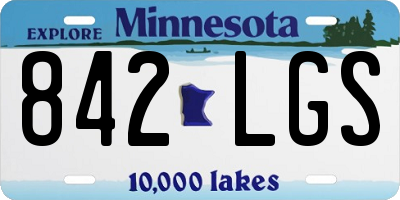 MN license plate 842LGS