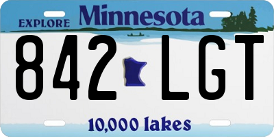 MN license plate 842LGT