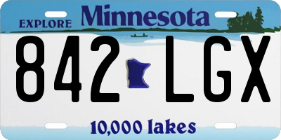 MN license plate 842LGX