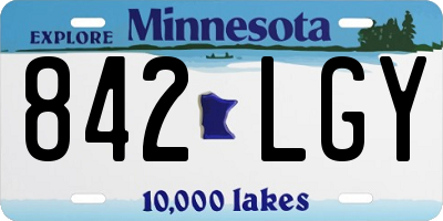MN license plate 842LGY