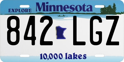 MN license plate 842LGZ