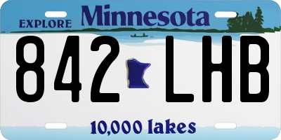 MN license plate 842LHB