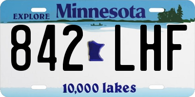MN license plate 842LHF