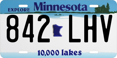 MN license plate 842LHV