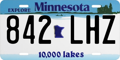 MN license plate 842LHZ