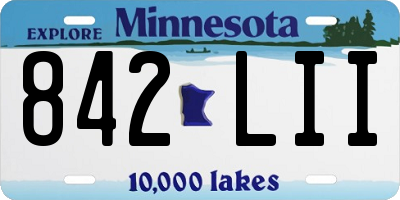 MN license plate 842LII
