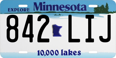 MN license plate 842LIJ