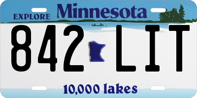 MN license plate 842LIT