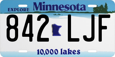 MN license plate 842LJF