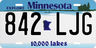MN license plate 842LJG