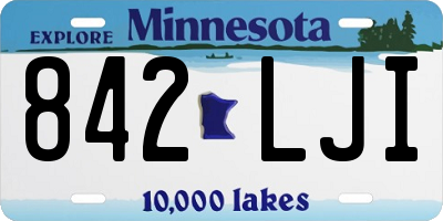 MN license plate 842LJI