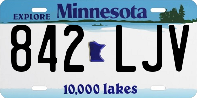 MN license plate 842LJV