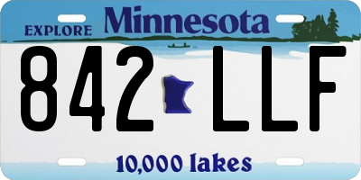 MN license plate 842LLF