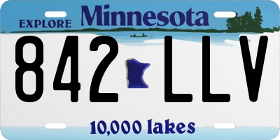 MN license plate 842LLV