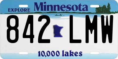 MN license plate 842LMW