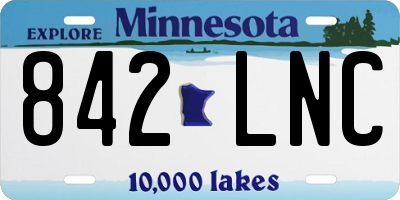 MN license plate 842LNC