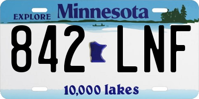MN license plate 842LNF