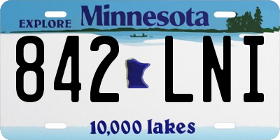 MN license plate 842LNI