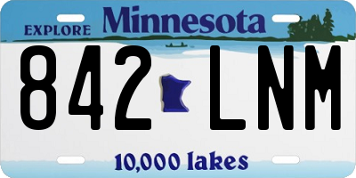 MN license plate 842LNM