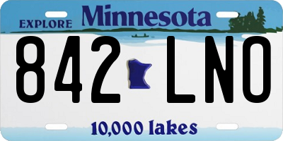 MN license plate 842LNO