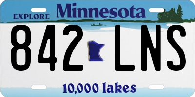 MN license plate 842LNS