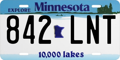 MN license plate 842LNT