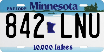 MN license plate 842LNU