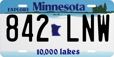 MN license plate 842LNW