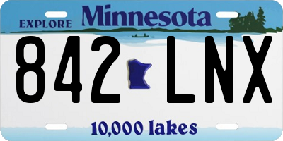 MN license plate 842LNX