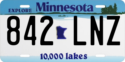 MN license plate 842LNZ