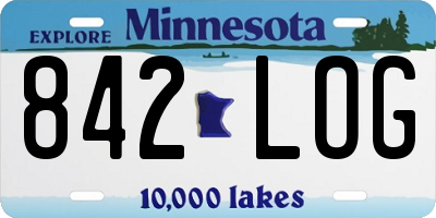 MN license plate 842LOG