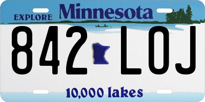 MN license plate 842LOJ