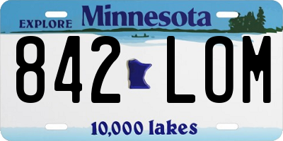 MN license plate 842LOM