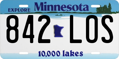 MN license plate 842LOS