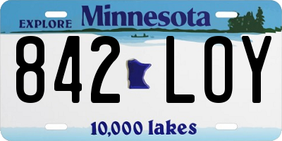 MN license plate 842LOY
