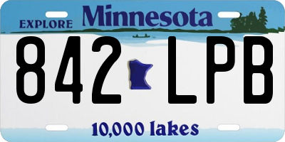 MN license plate 842LPB