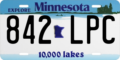 MN license plate 842LPC
