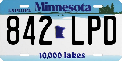 MN license plate 842LPD