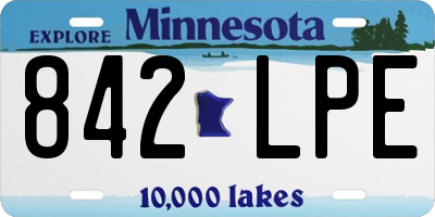 MN license plate 842LPE