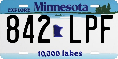 MN license plate 842LPF