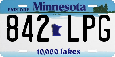MN license plate 842LPG