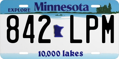 MN license plate 842LPM
