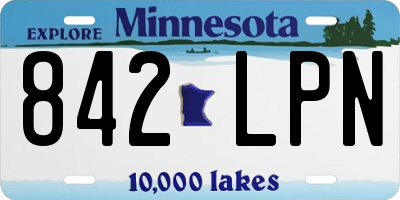 MN license plate 842LPN