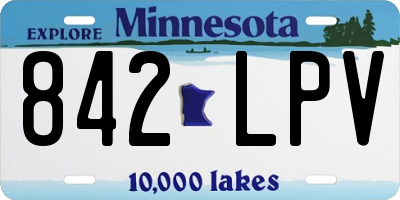 MN license plate 842LPV