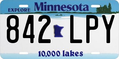 MN license plate 842LPY