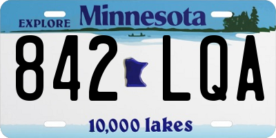 MN license plate 842LQA