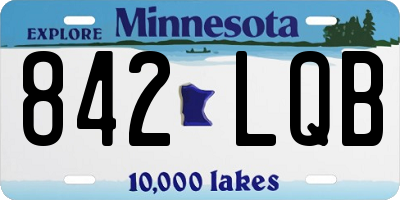 MN license plate 842LQB