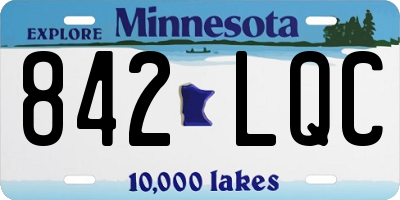 MN license plate 842LQC