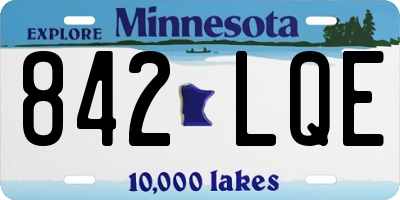 MN license plate 842LQE