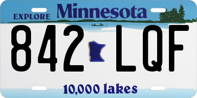 MN license plate 842LQF